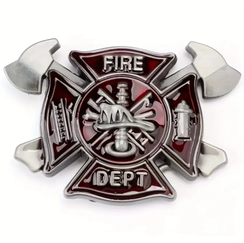 New firefighter men's belt buckle fire department